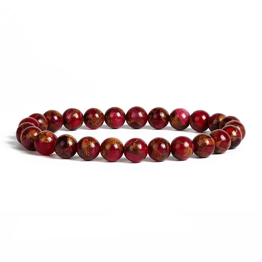 BRACELET AGATE ROUGE