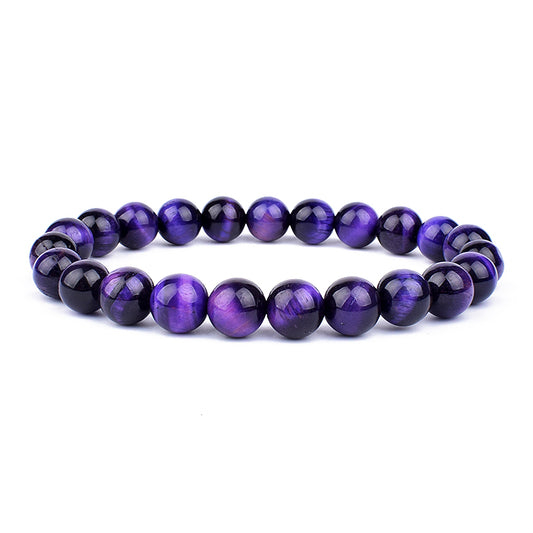 BRACELET OEIL DE TIGRE VIOLET